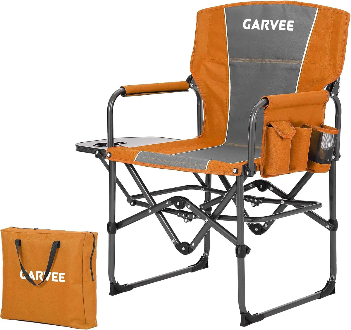 Tacleekii Oversized Folding Camping Chair With Side Table And Pocket