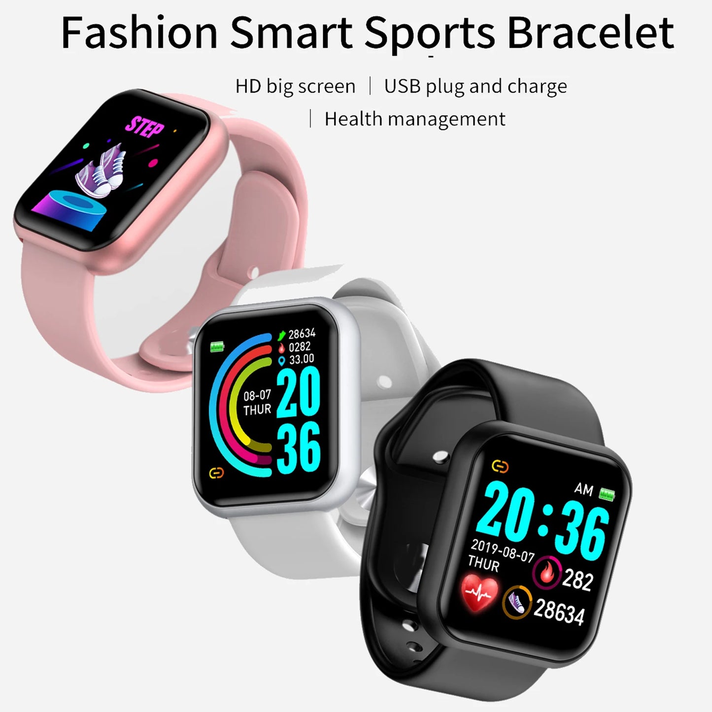 CHAOGENB Smartwatch Bluetooth Fitness Tracker For Women Men