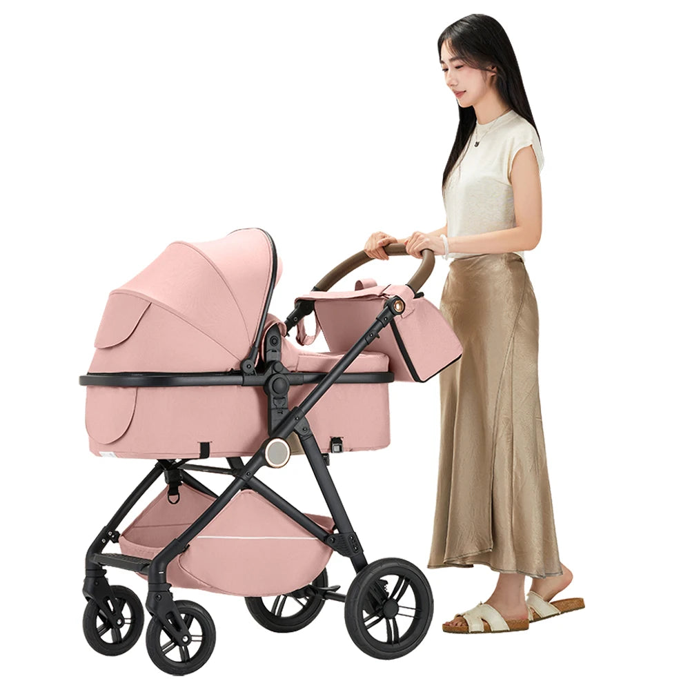 B.childhood 2 in 1 Baby Stroller Pram Foldable Pushchair Canopy