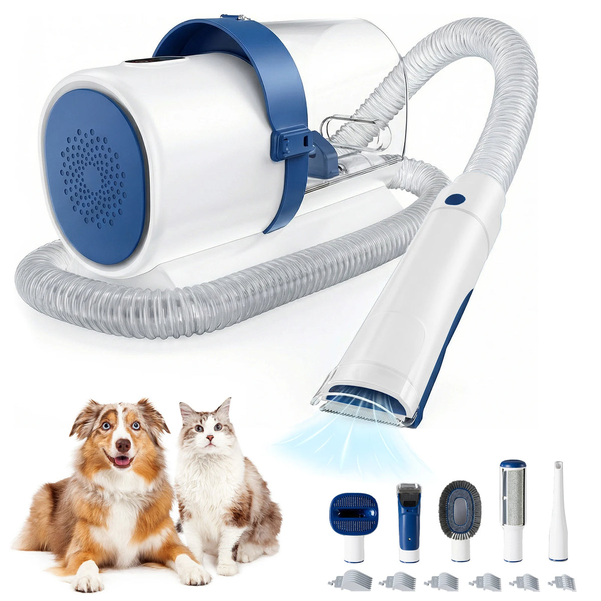 JHK Professional Cordless Low Noise Pet Grooming Vacuum Kit