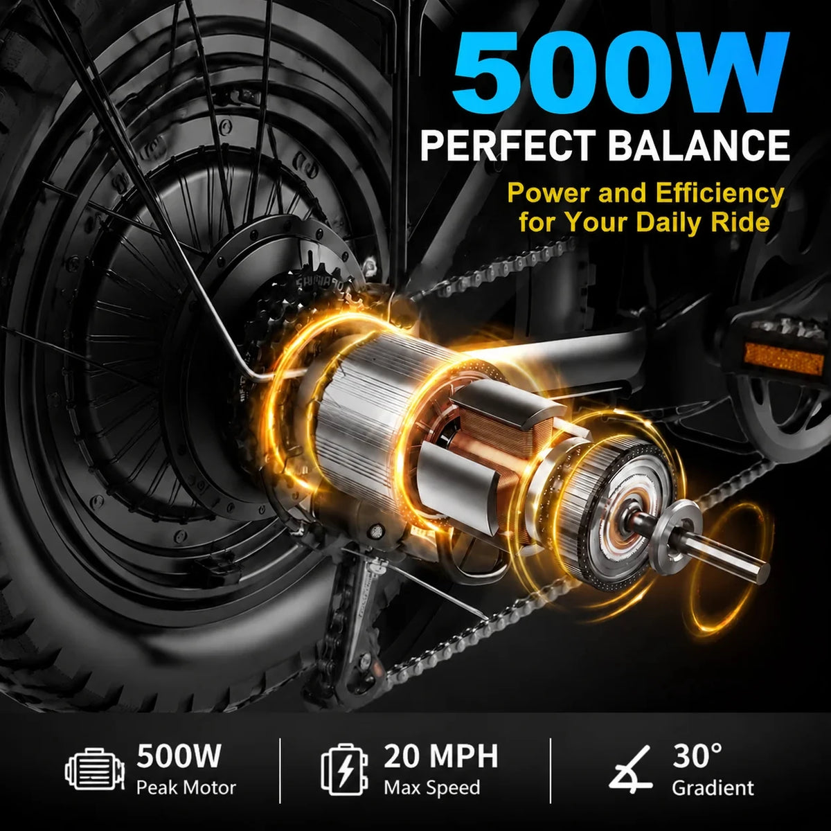 Foldable Electric Commuter Bike With Powerful Motor And Front Basket