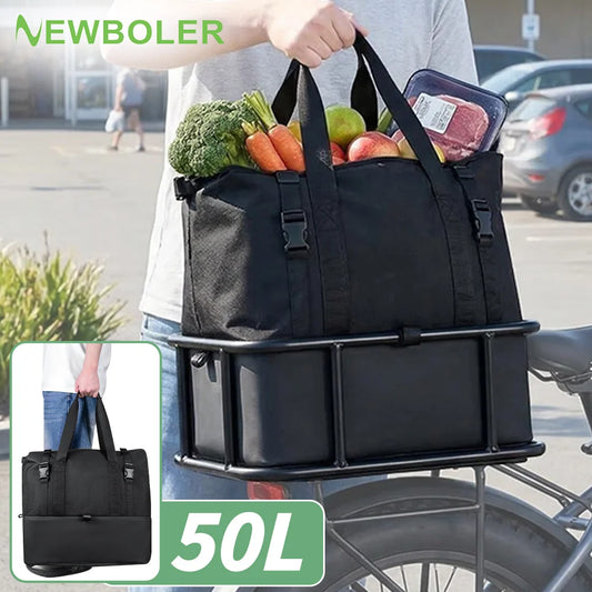 Newboler Rear Bike Basket Cargo Rack Bag With Handle