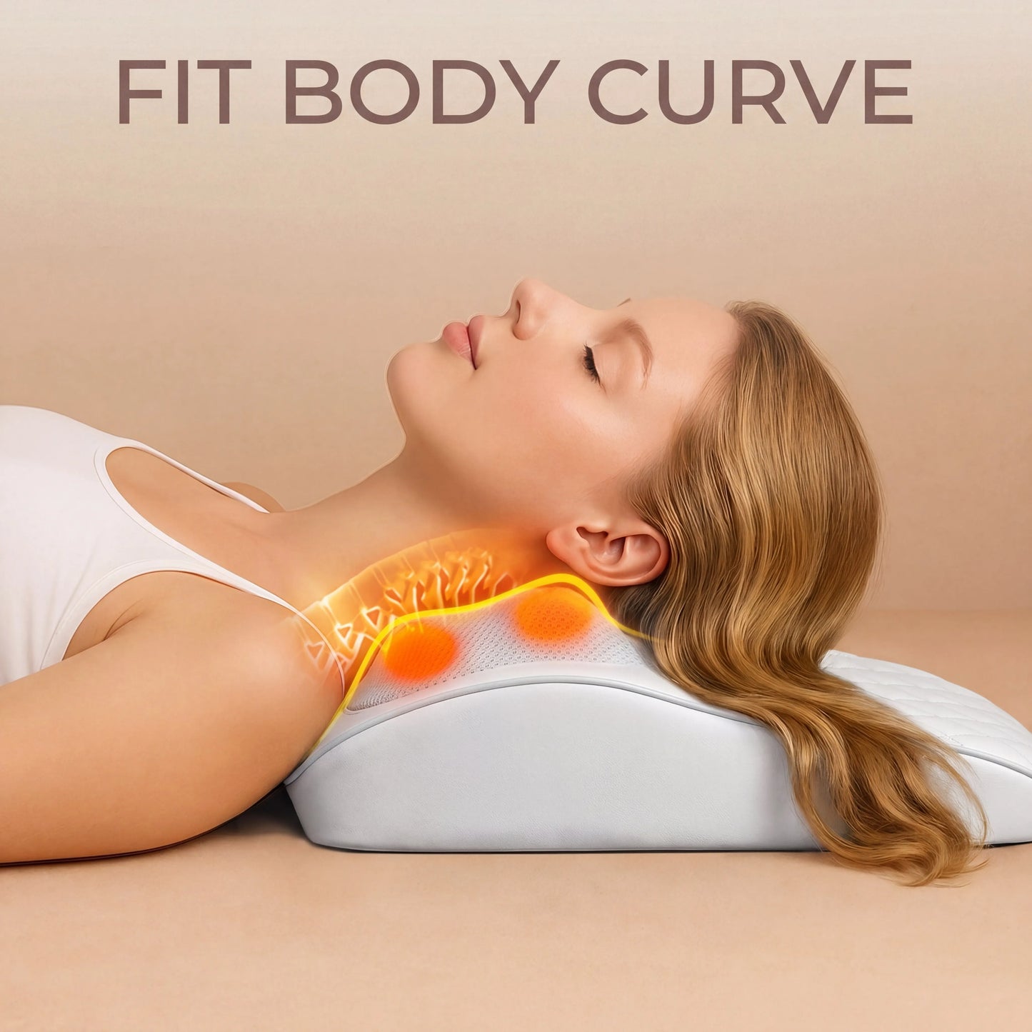 HIMOUTA Neck And Back Massager With Heat 3D Kneading Pillow
