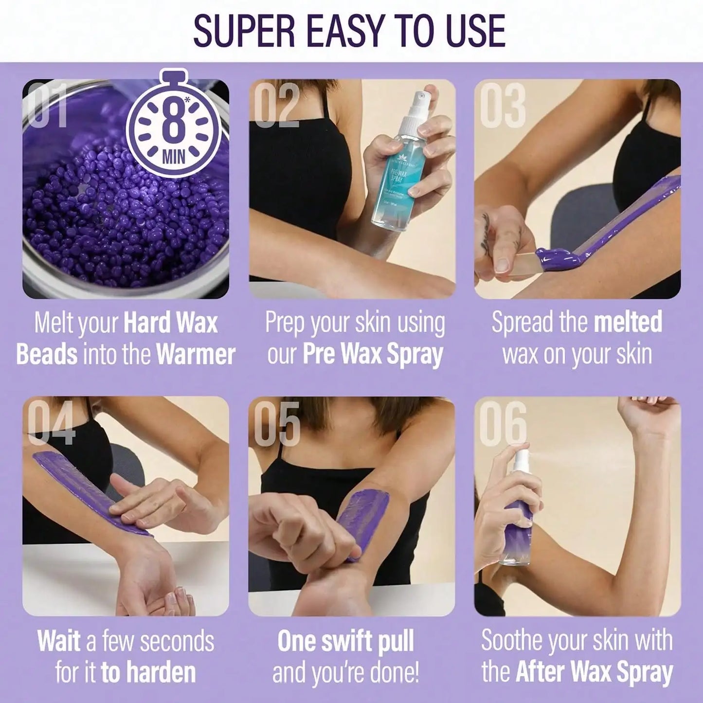 VIILIFE Waxing Kit for Women Beginner Friendly Complete Set
