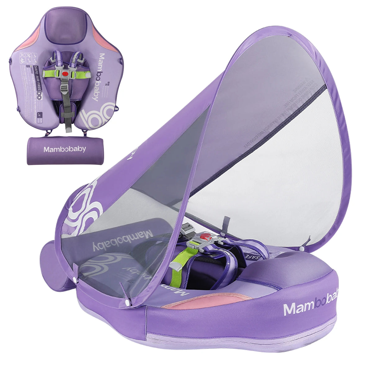 Mambobaby Infant Baby Float with Removable Canopy and Sunshade