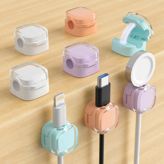 Magnetic Cable Clips Adjustable Cord Holder Adhesive Wire Keeper 8Pack