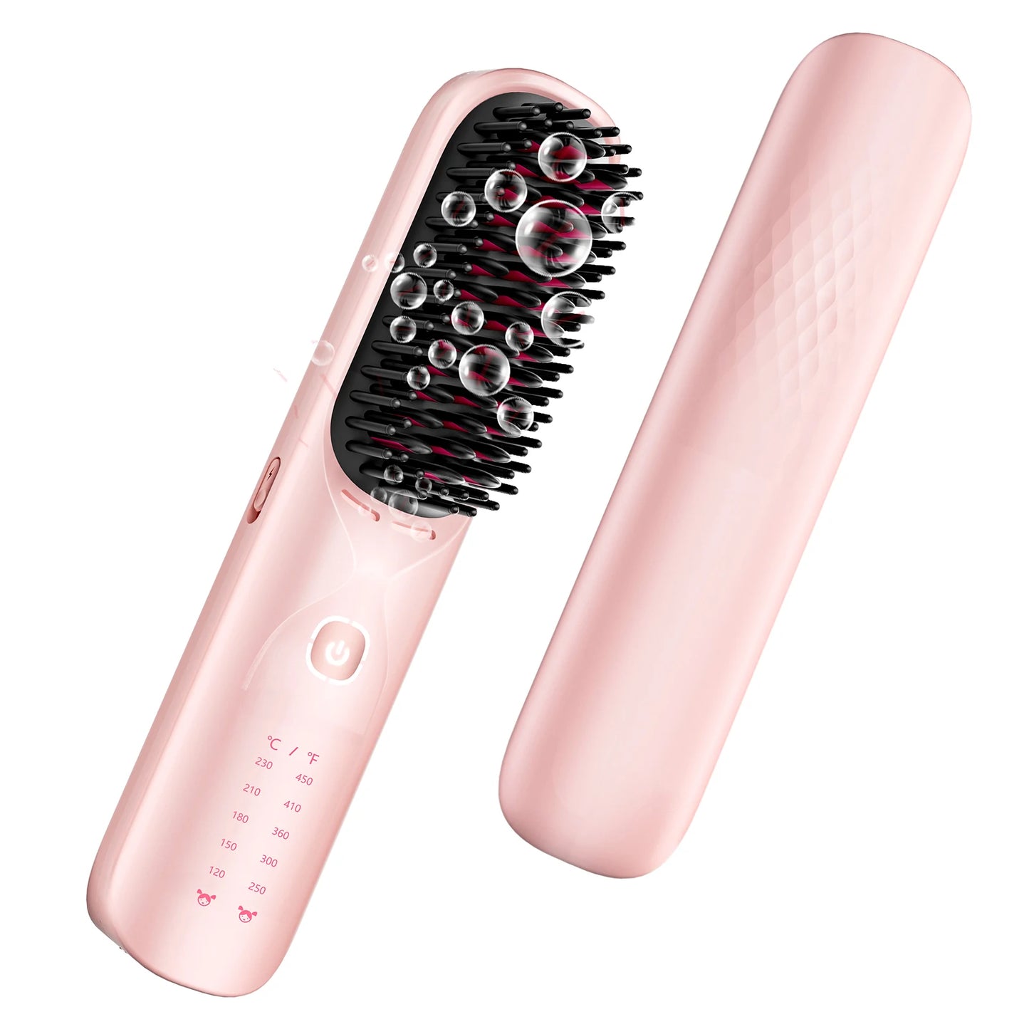 BOPCAL Cordless Hair Straightener Brush 10000mAh LED Display Negative Ions