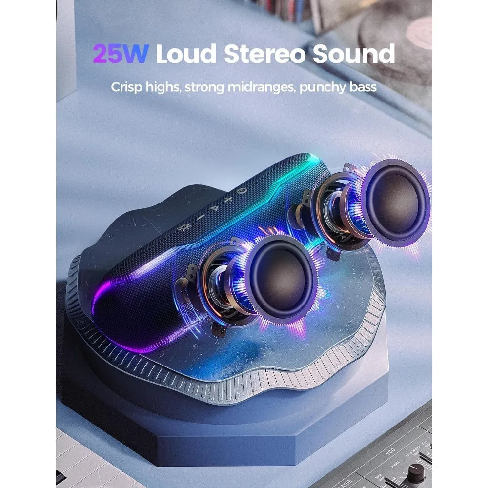 Bluetooth Waterproof Speaker With 25W Bass And 24H Playtime Outdoors
