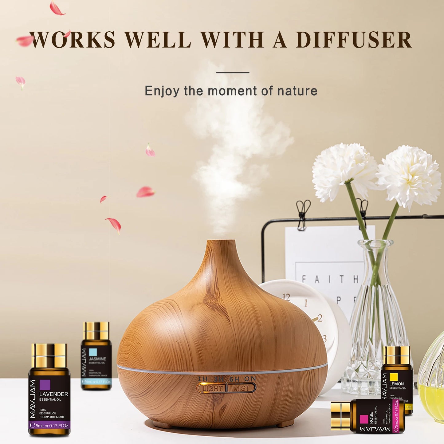 MAYJAM 35 Bottles Essential Oils Set for Humidifier Lavender Eucalyptus