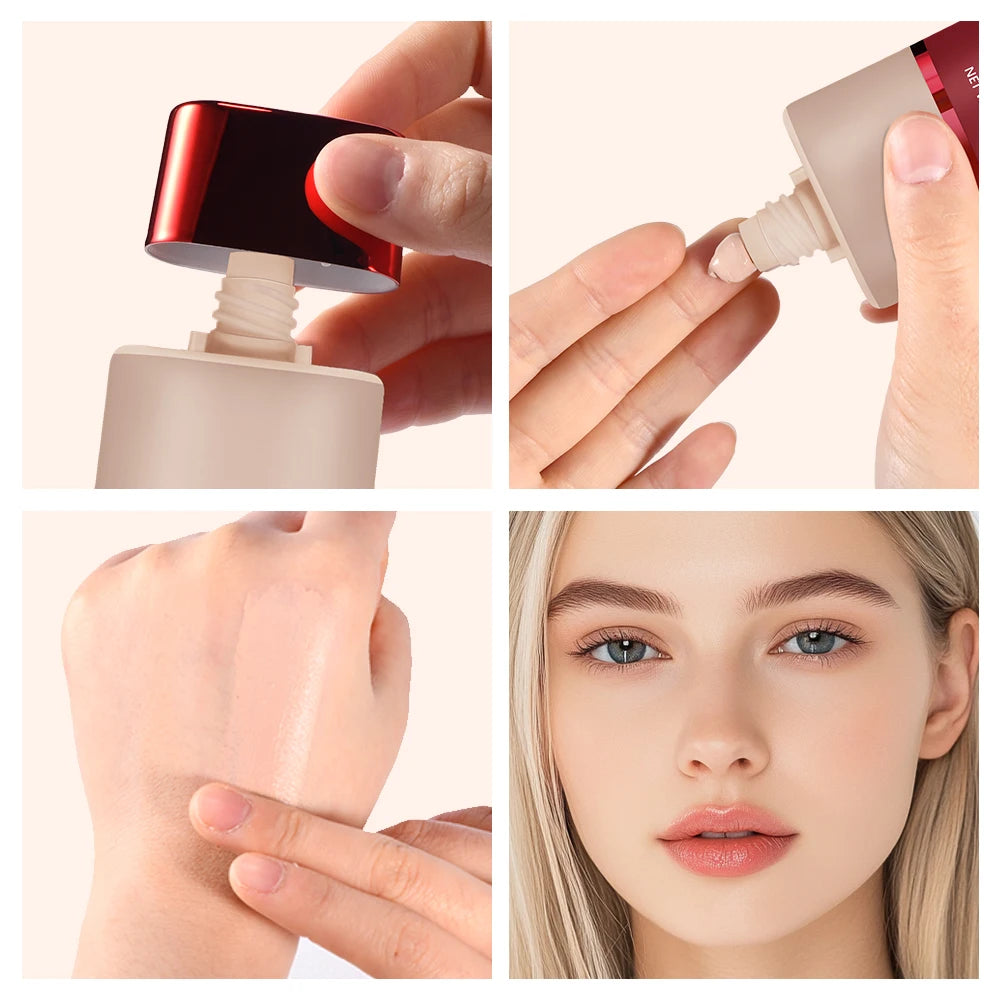 Ibcccndc Matte Liquid Foundation Base Waterproof Lightweight Face Makeup