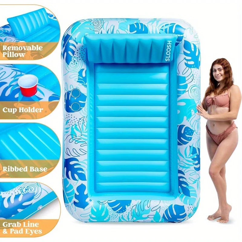 Joyfy 4 In 1 Suntan Pool Floats With Headrest And Drink Holders