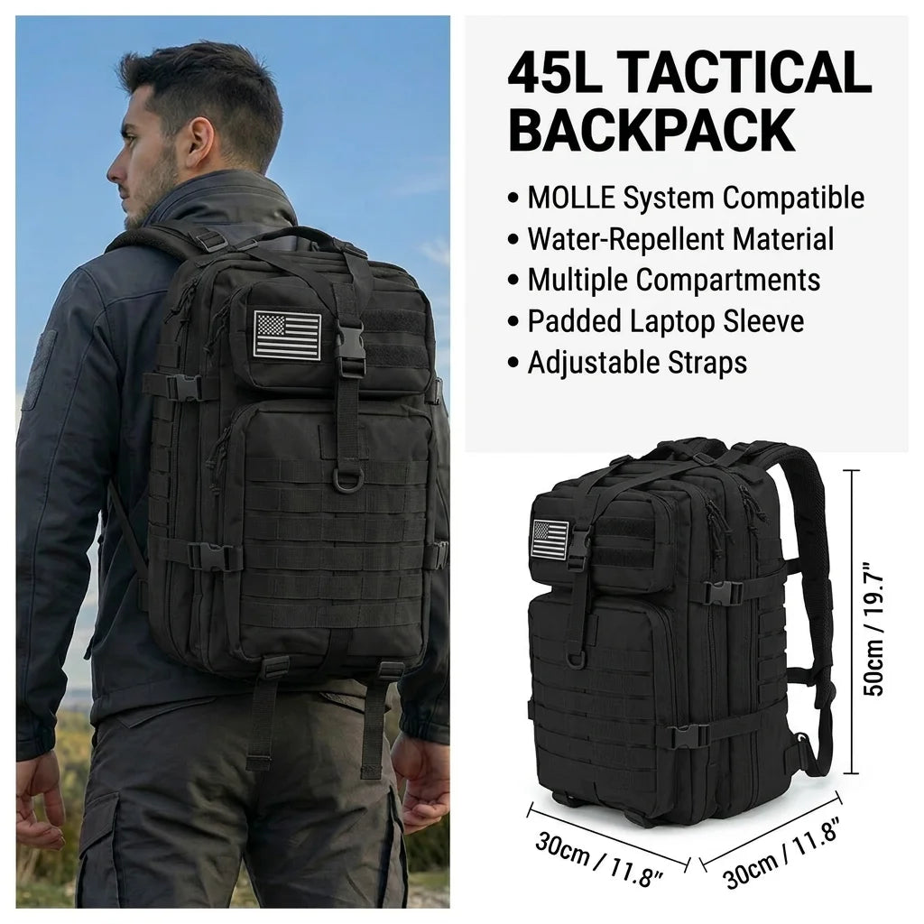 ReFire Gear Tactical Backpack Molle Bug Out Bag For Survival