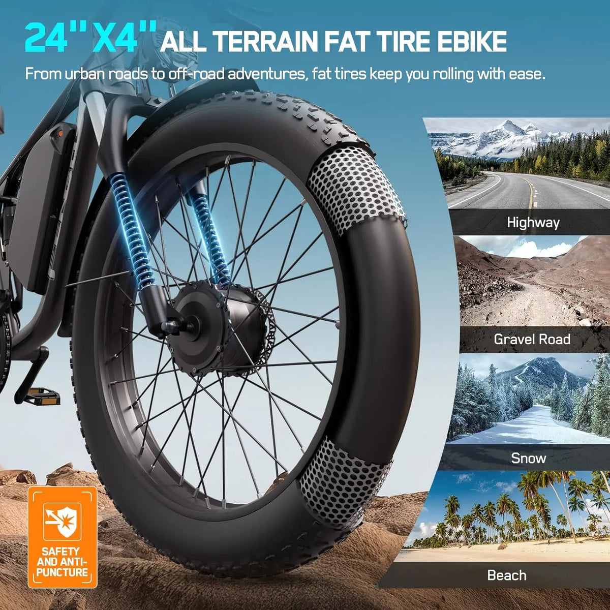 FENGQS Q8Plus Dual Motor Electric Bike Full Suspension UL Certification