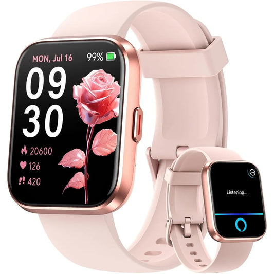 H96 Women Smartwatch With Alexa Bluetooth Calling Health Tracking Waterproof