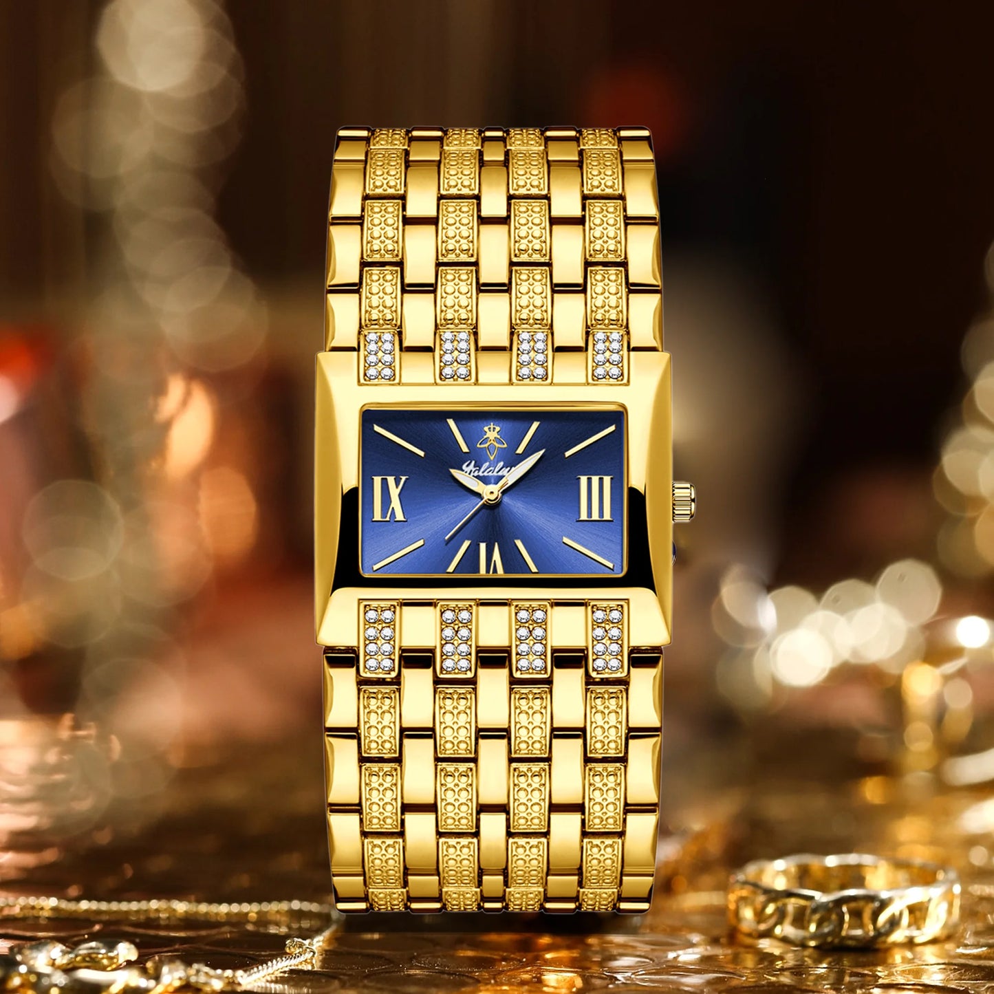 YaLaLuSi Plated Quartz Womens Watch Luxury Style Gift Box