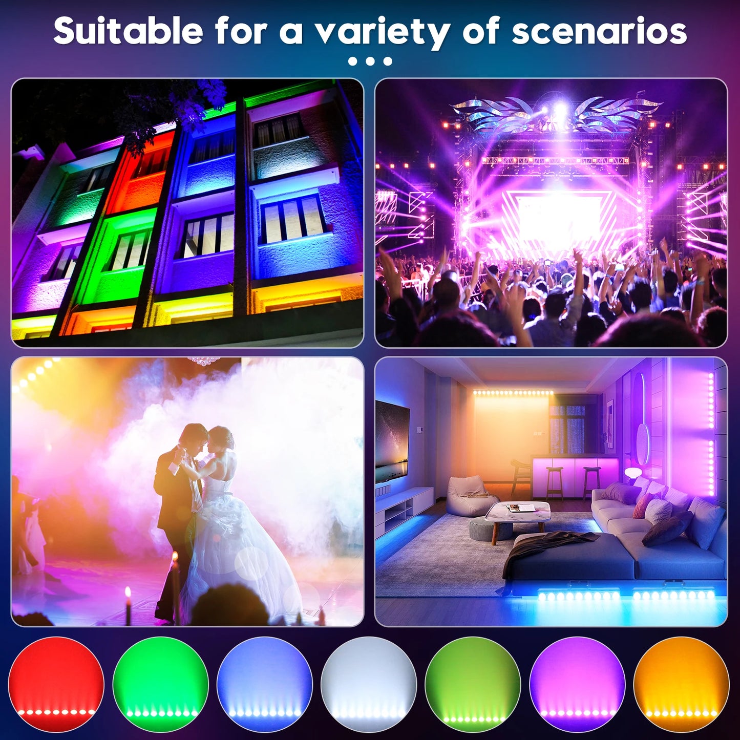 Rudderstar 9LEDs 4IN1 Wall Wash Lamp RGBW Stage Light
