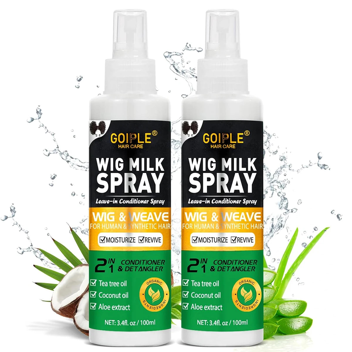 Wig Milk Care Kit Spray And Shampoo For Synthetic Wigs