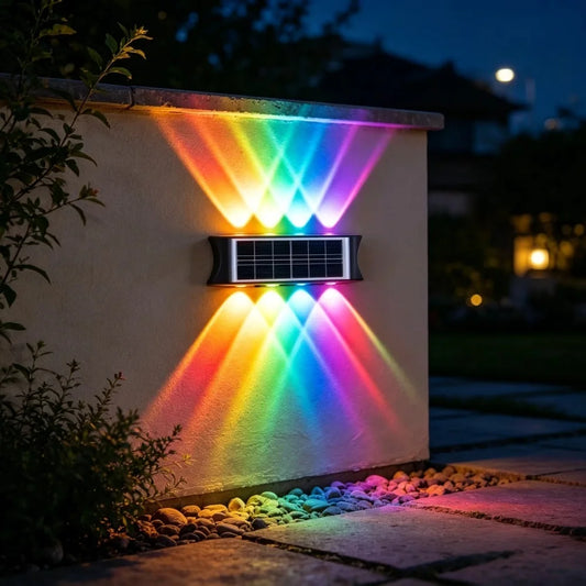 Waterproof Solar LED Wall Lamp Outdoor Garden Patio Decor