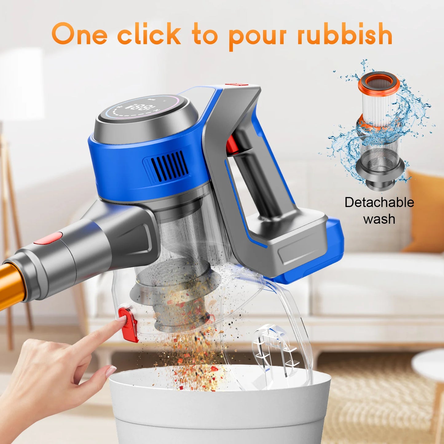 Honki Cordless Wet Dry Handheld Vacuum Cleaner With Powerful Suction