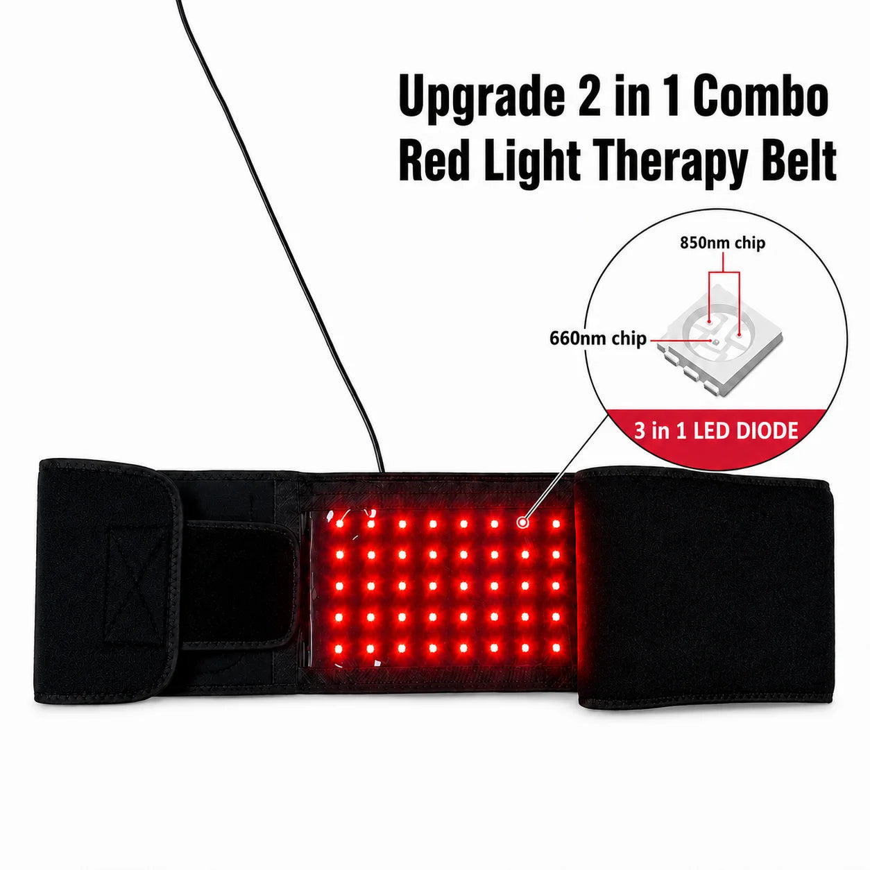 Red Light Therapy Belt With 660nm 850nm LEDs For Body