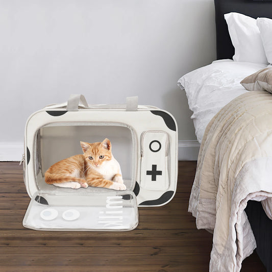 Collapsible Pet Backpack Carrier With Safety Harness For Cats