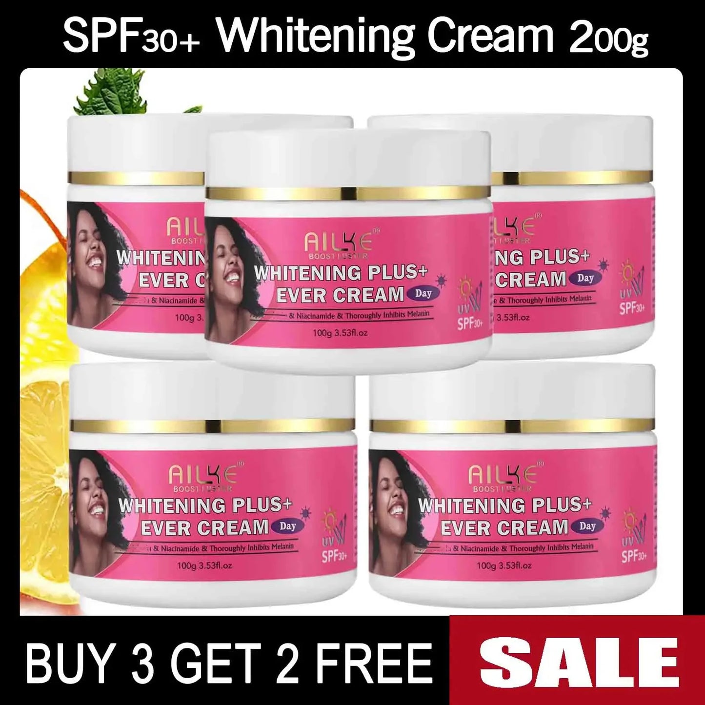 AILKE Natural Skin Brightening Cream For Acne And Stains Moisturizing