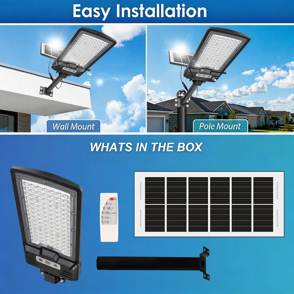 Waterproof Solar Street Light With Remote Control For Outdoor Use