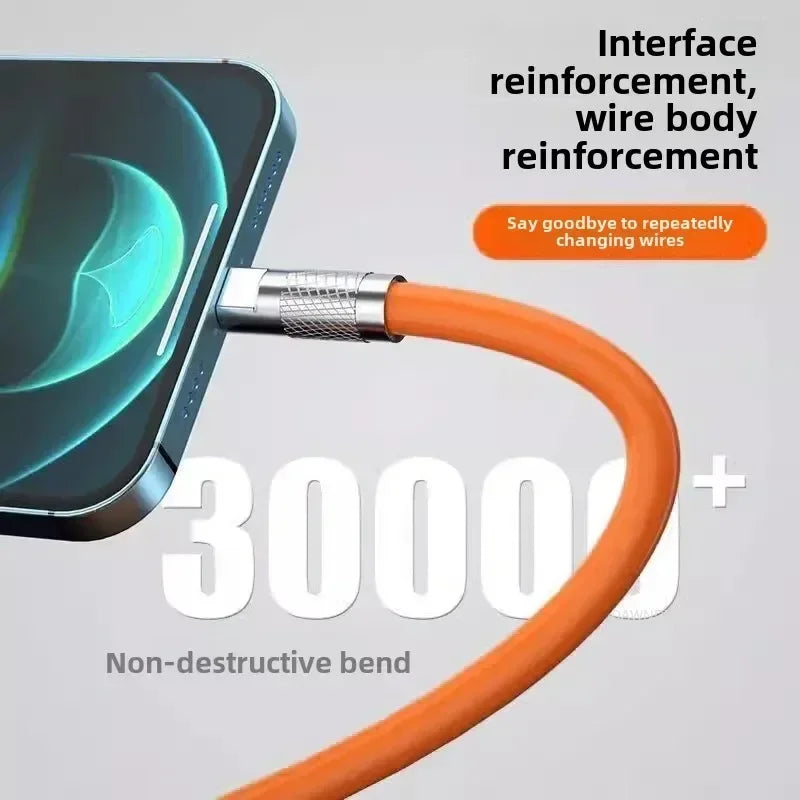 120W 7A USB-C To USB-C Fast Charge Cable Type-C Silicone