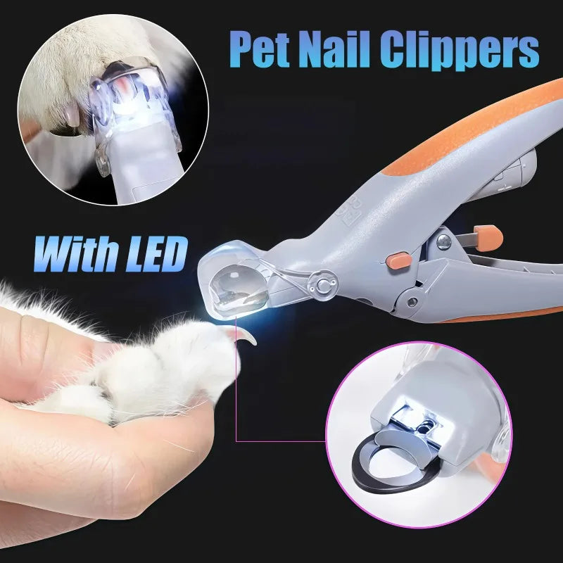 Pet Led Nail Clipper With Amplification Function For Dogs And Cats