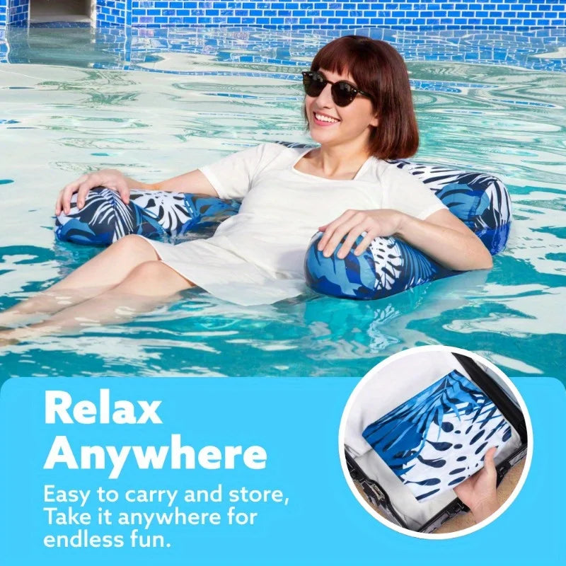 JOYFY Leaf Floating Pool Chair For Adults Inflatable Pool Float