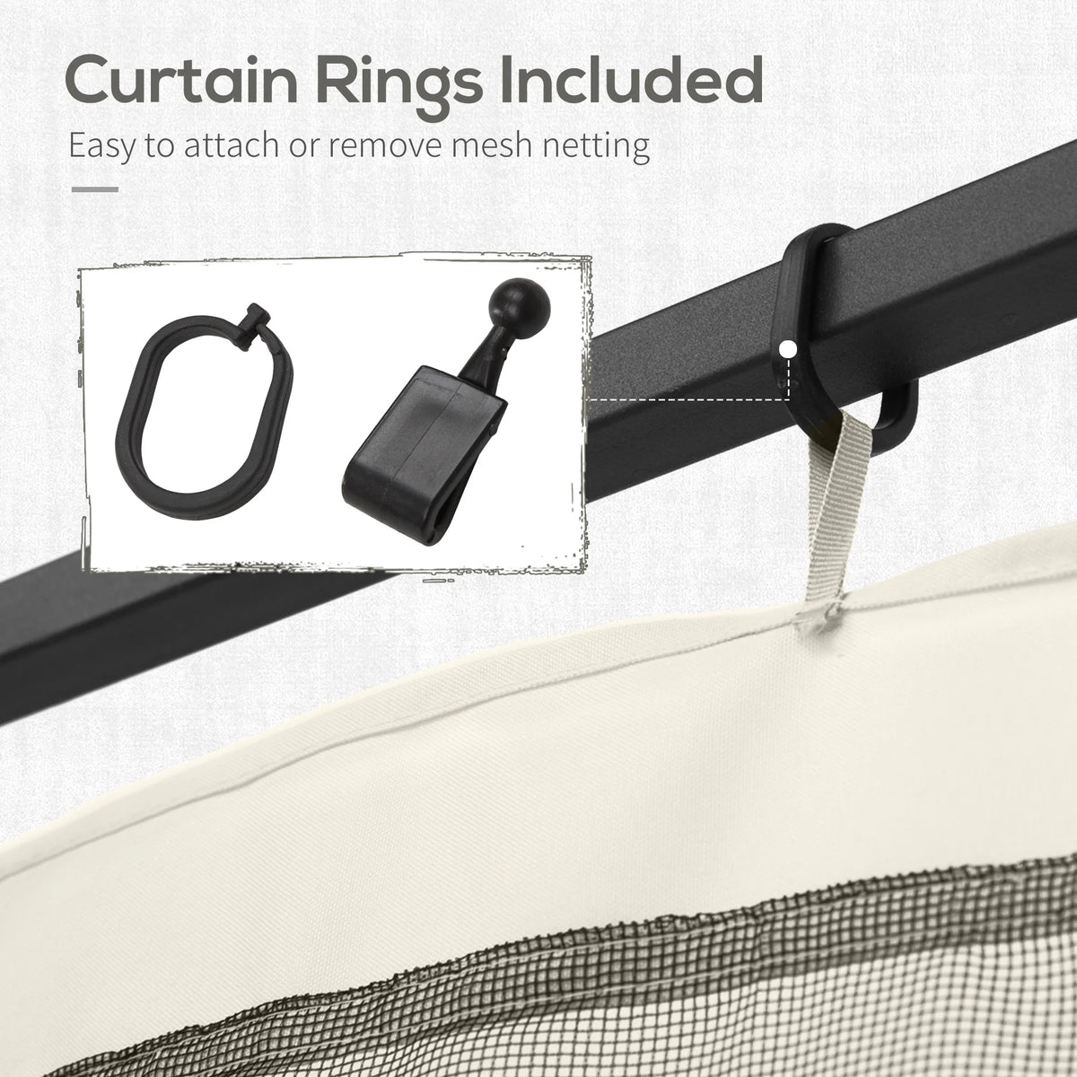 Outsunny Replacement Mesh Netting Screen Walls For Gazebo