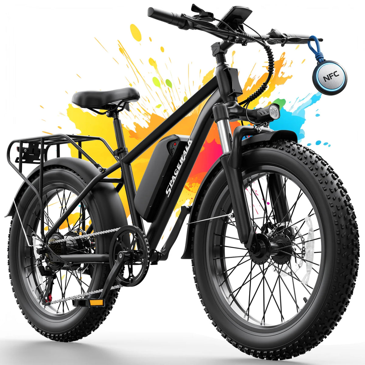 Spacewalk Adult Fat Tire Electric Bike With Removable Battery