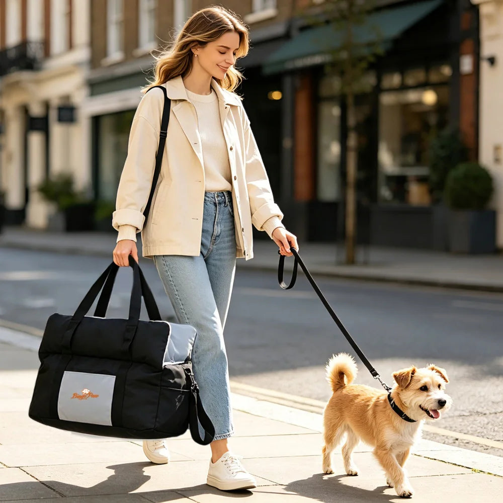 Borwart Portable Dog Car Seat Travel Bed With Safety Belt