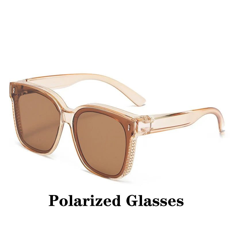 Polarized Clip-On Sunglasses For Glasses Wearers UV400 Protection For Driving