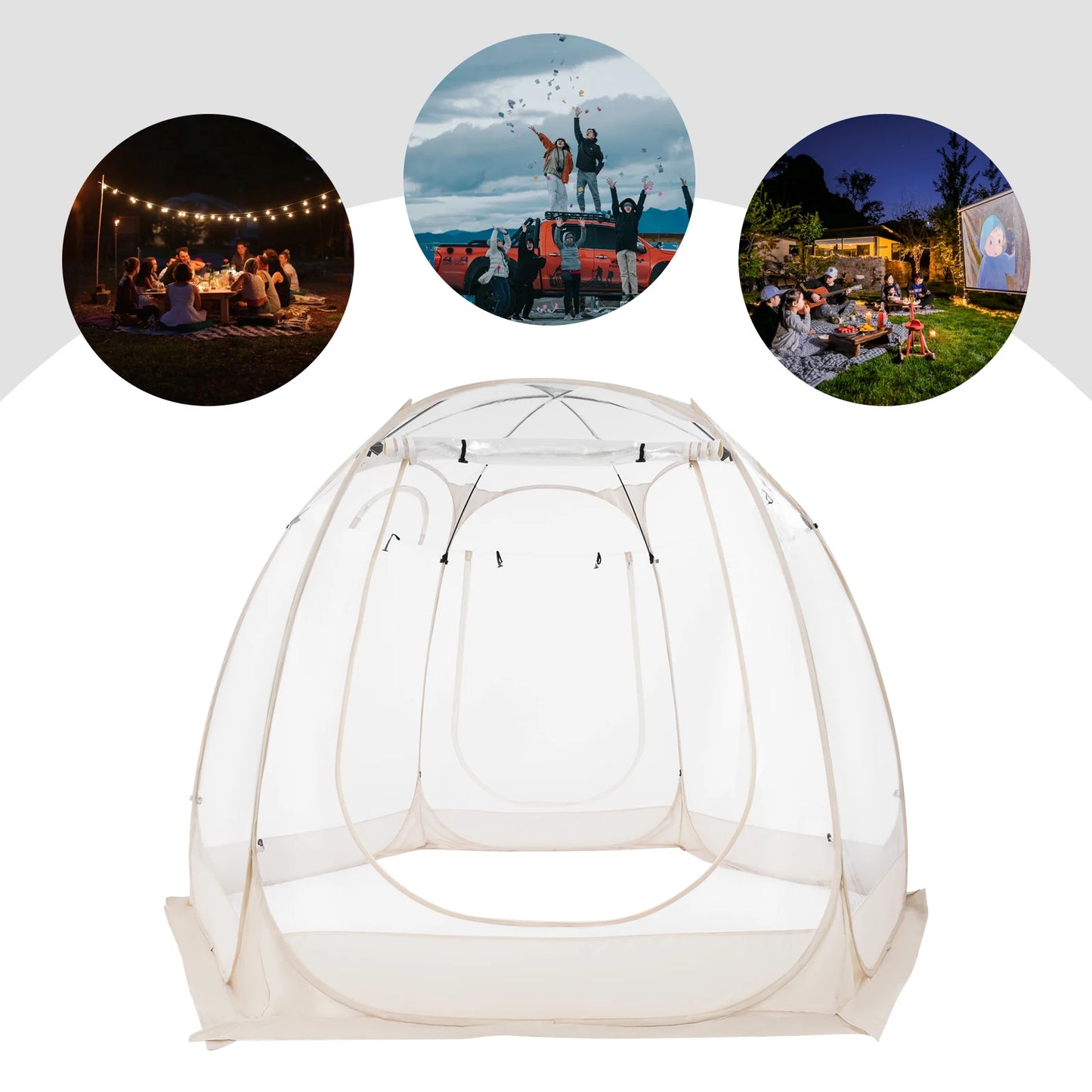 Clear Pop Up Bubble Tent for Garden and Outdoor Courtyard