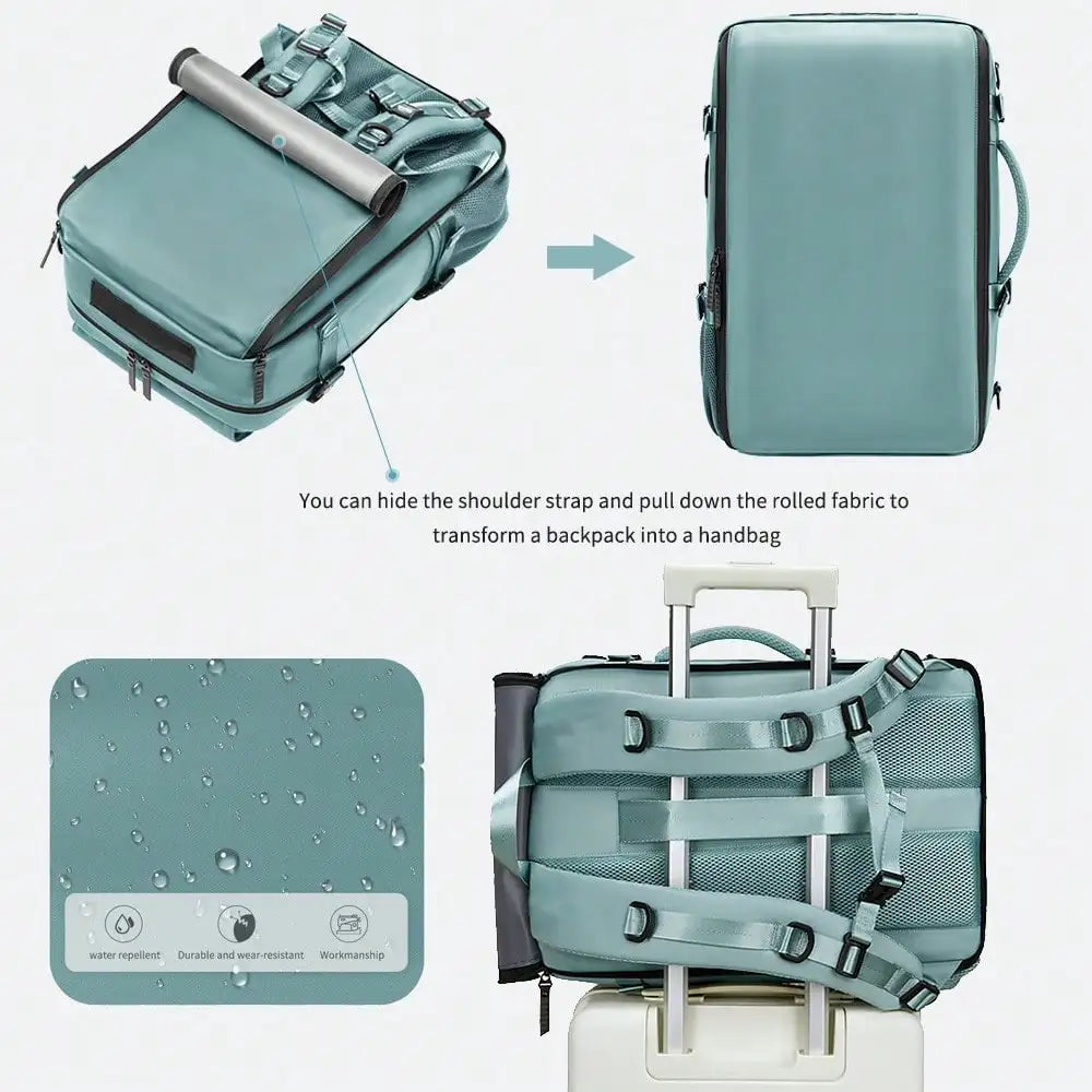Unisex Multi-Function Hiking Backpack With USB Port And Shoe Compartment