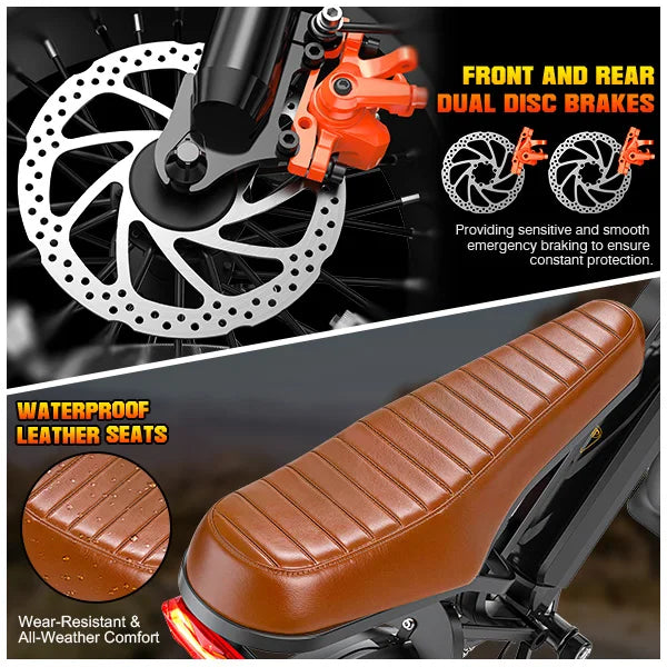 GT600 1200W All-Terrain Electric Motorcycle 48V Battery