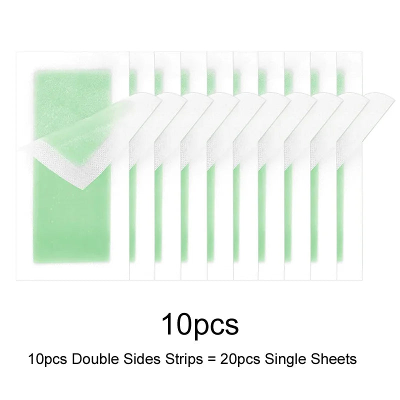 Double Sided Facial Wax Strips Kit Quick Painless Hair Removal