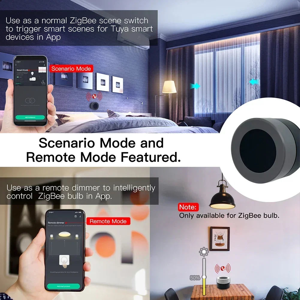 MOES ZigBee Smart Knob Switch Battery Powered Scene Button