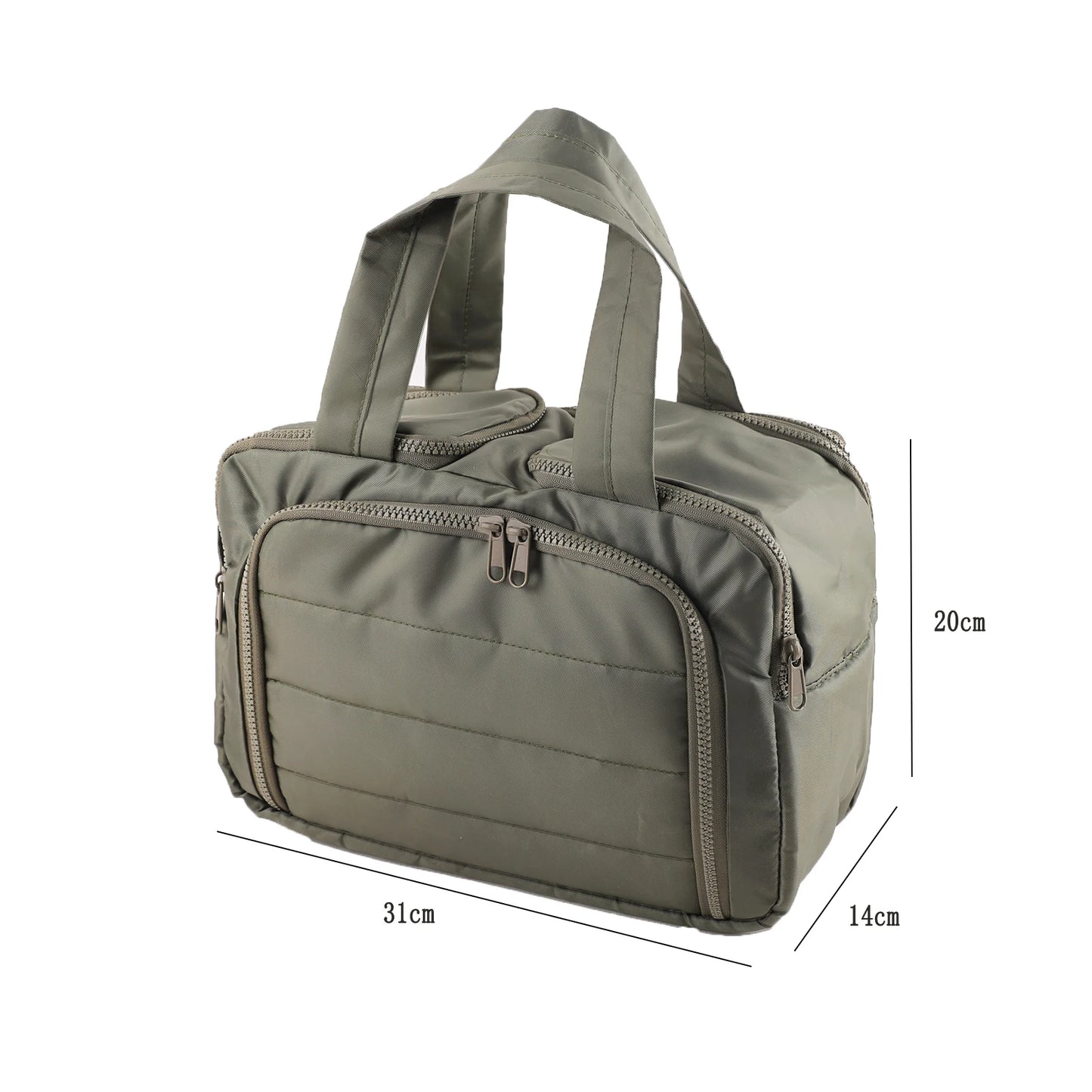 Multi Compartment Polyester Cosmetic Bag For Travel And Home Use