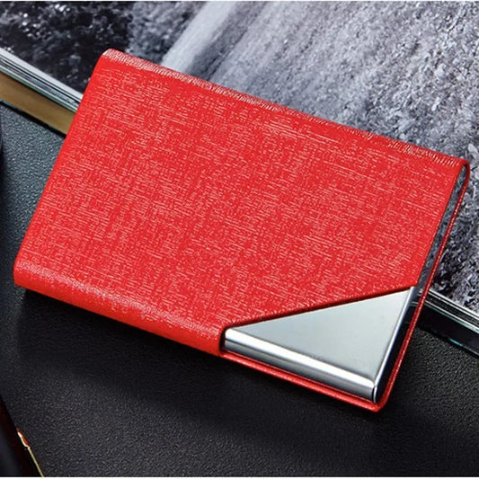 Metal Card Holder With Magnetic Cover Stainless Steel Wallet Case