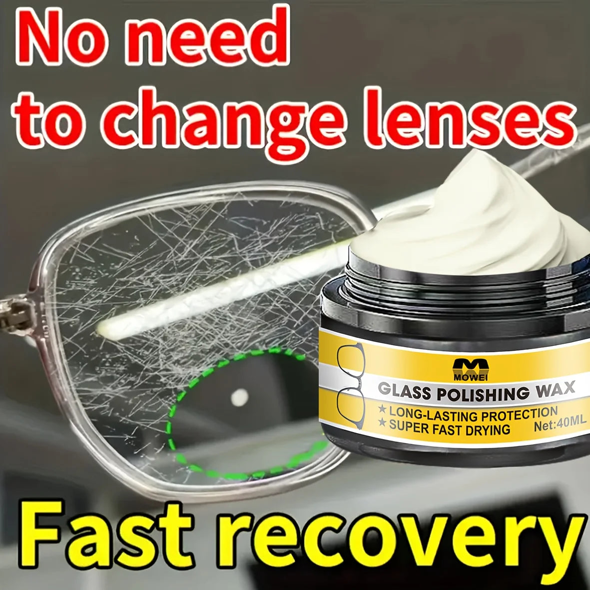 Multi-Purpose Glass And Lens Scratch Repair Kit Clarity Restoration