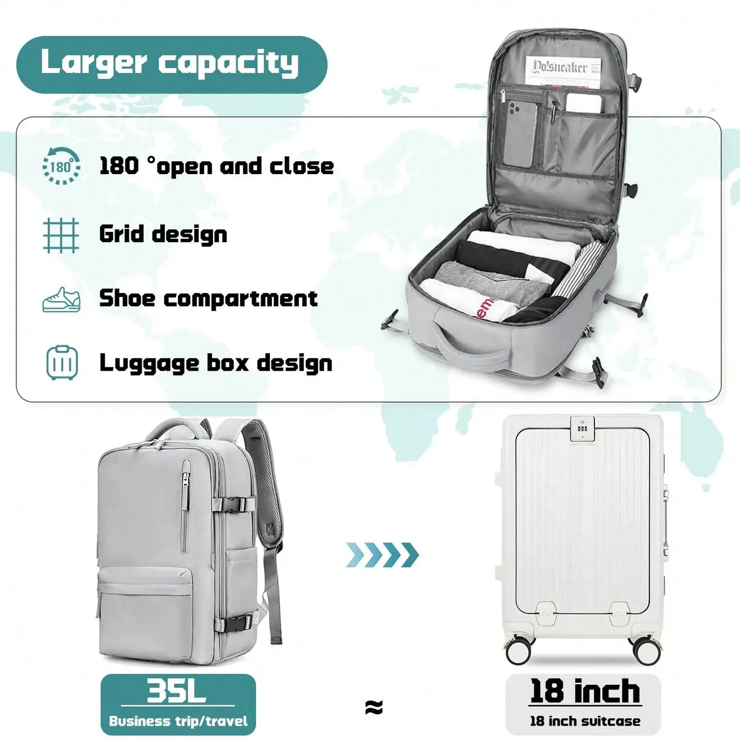 Unisex Laptop Backpack With Waterproof Compartment