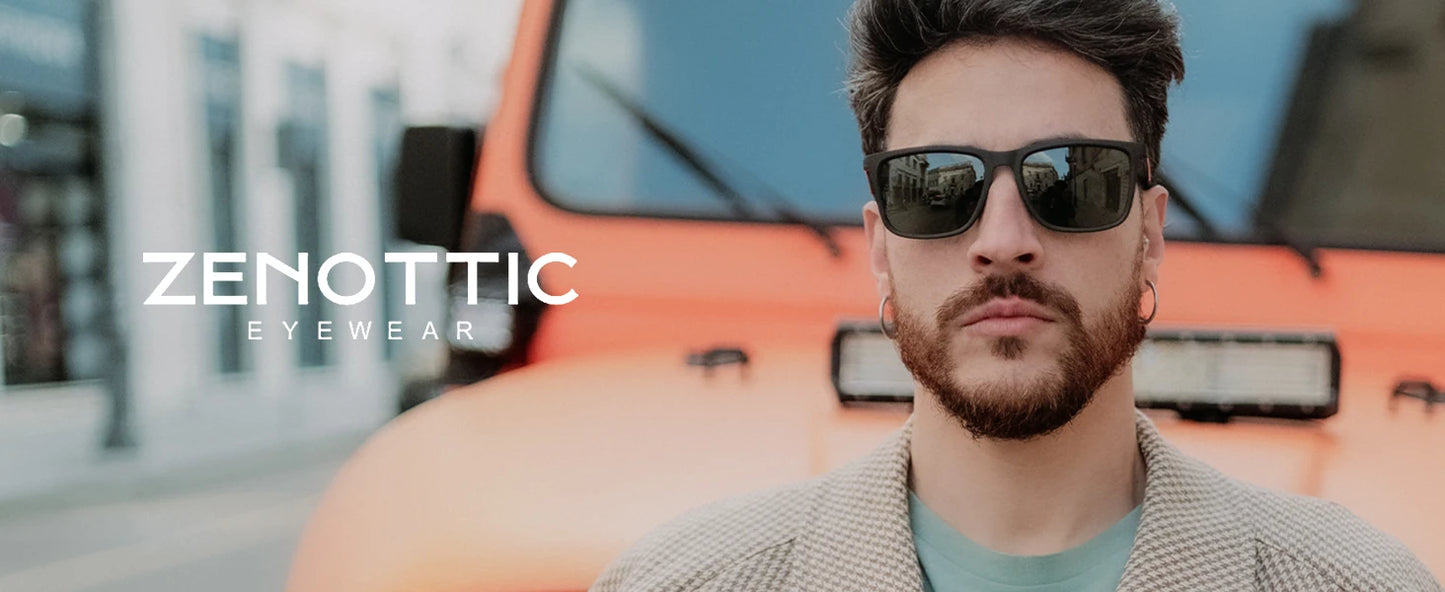 Zenottic Polarized Sunglasses For Men Ultralight Carbon Fiber Frame UV400