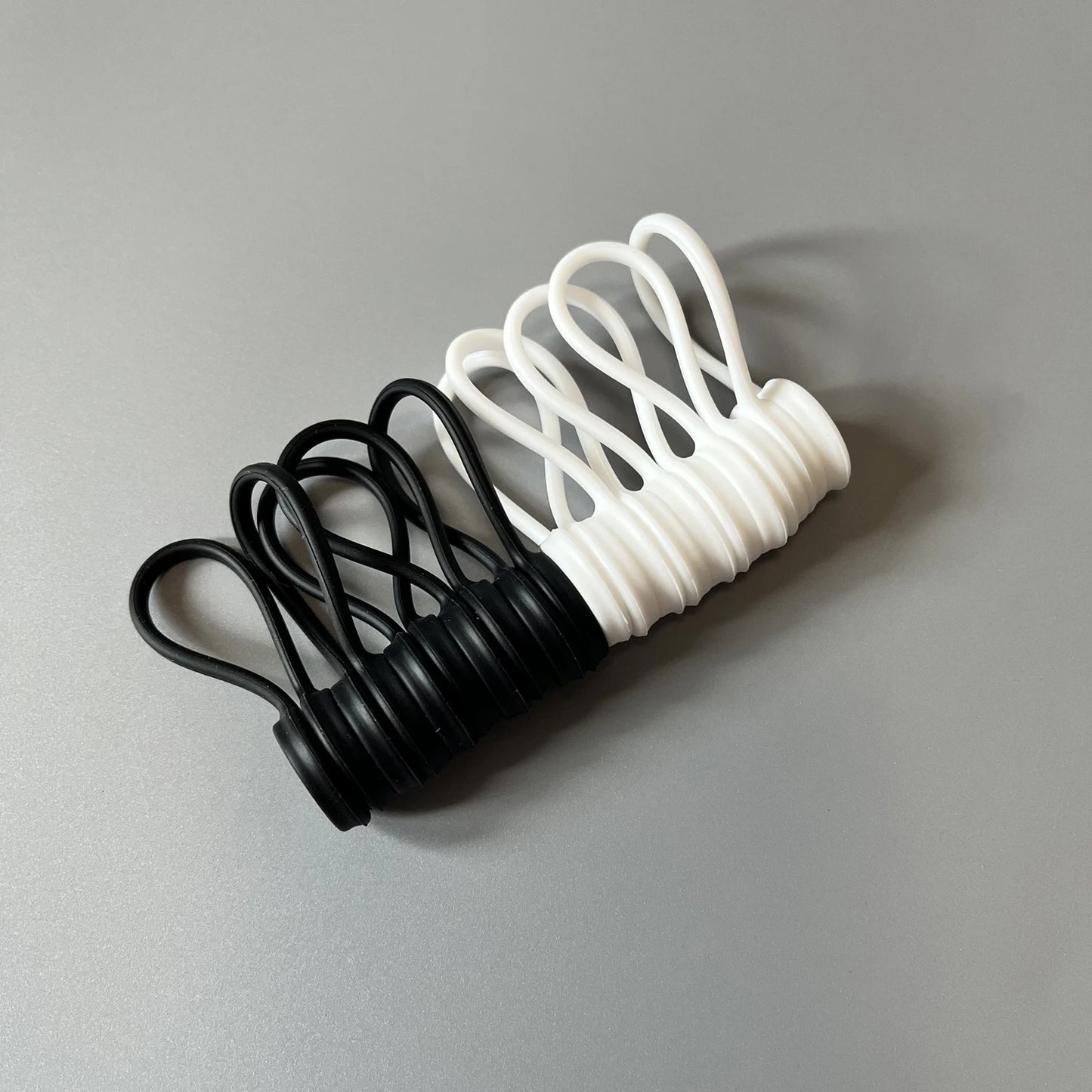 Magnetic Silicone Cable Ties Reusable Cord Clips Pack Of 10