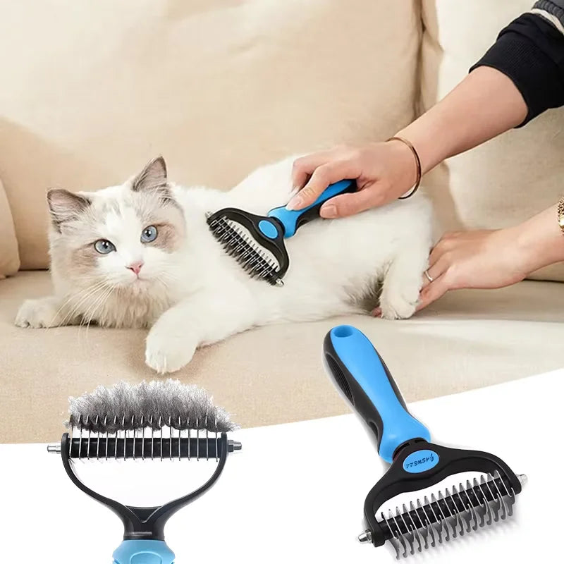 Double Sided Stainless Steel Pet Grooming Brush For Dogs And Cats