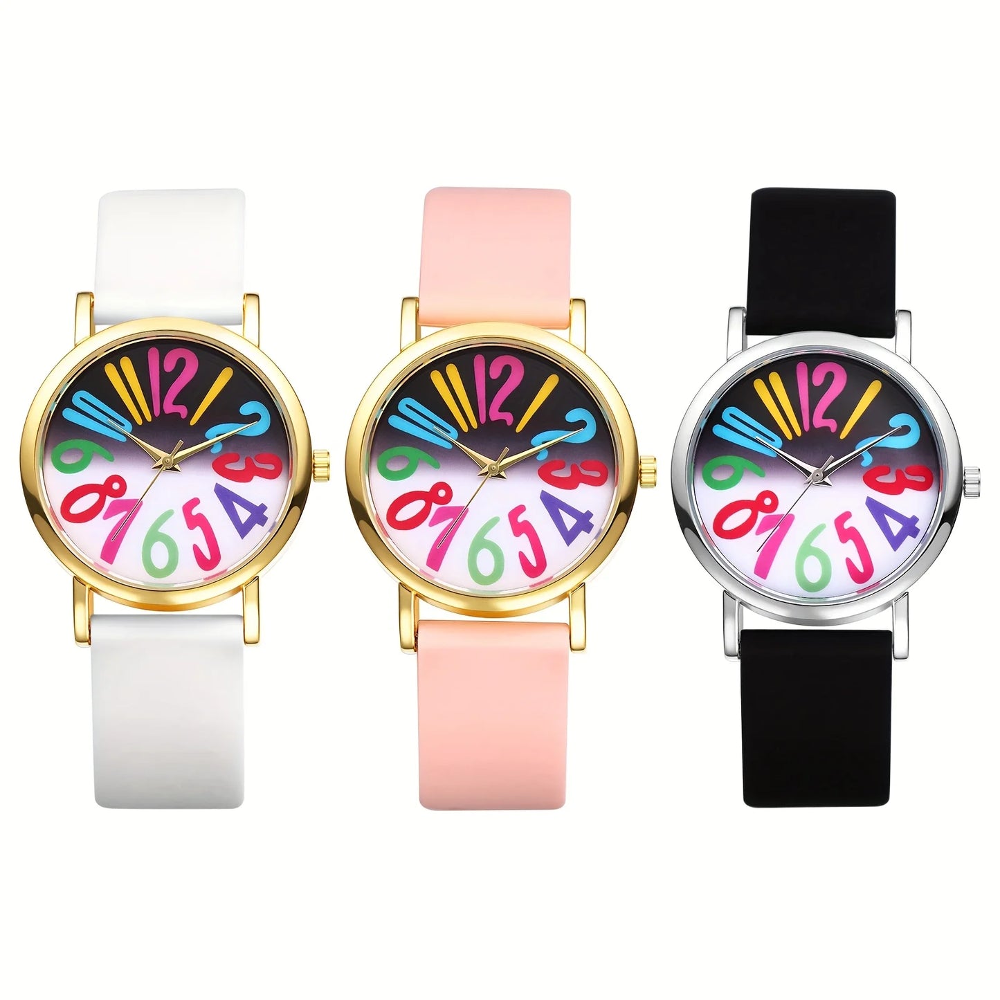 JewelryWe Womens Quartz Digital Watch With Silicone Strap