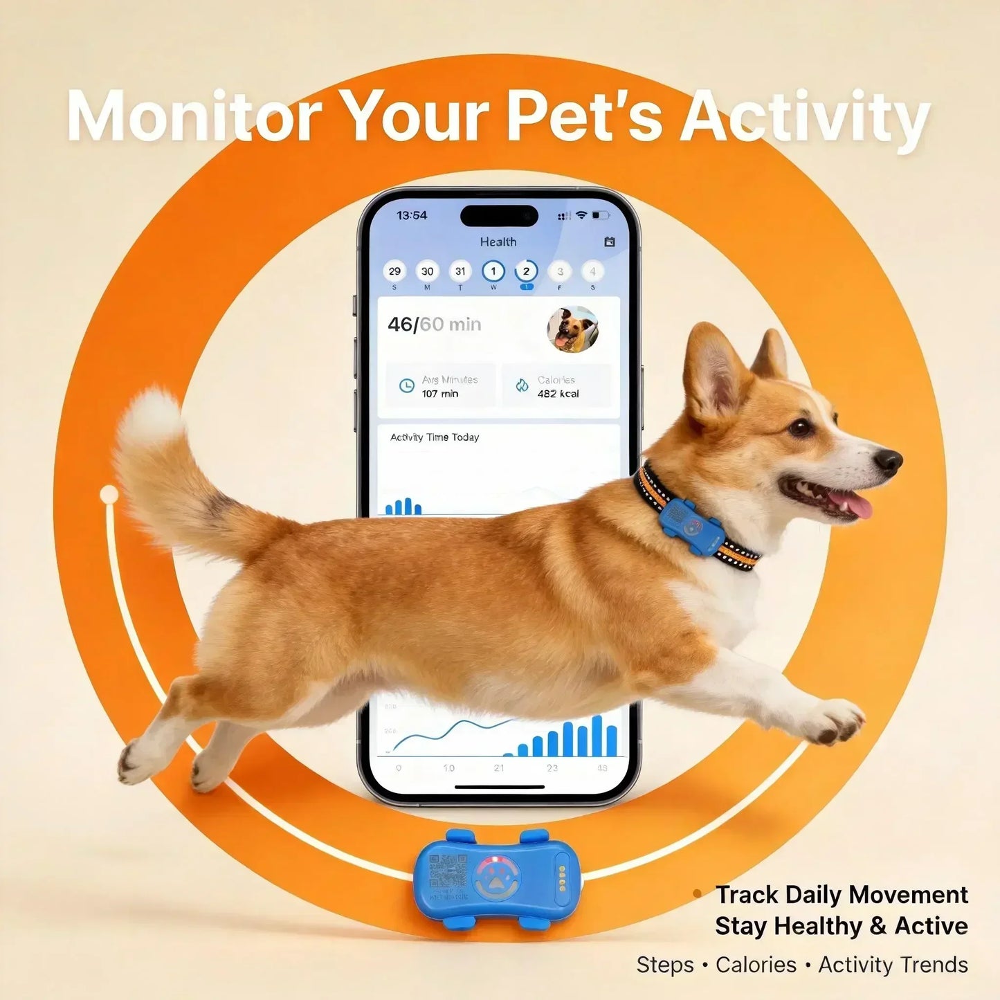 WANWAYTECH GPS Pet Tracker 4G Dogs Cats Real Time Tracking
