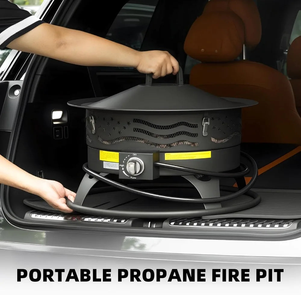 Propane Fire Pit 60K BTU Smokeless Portable Outdoor Camping Grill