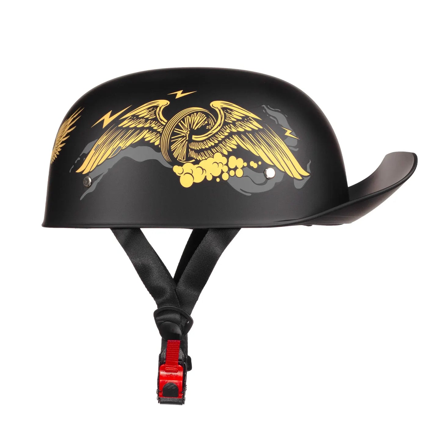 Crown Racing Half Helmet Open Face Streetbike DOT Certified